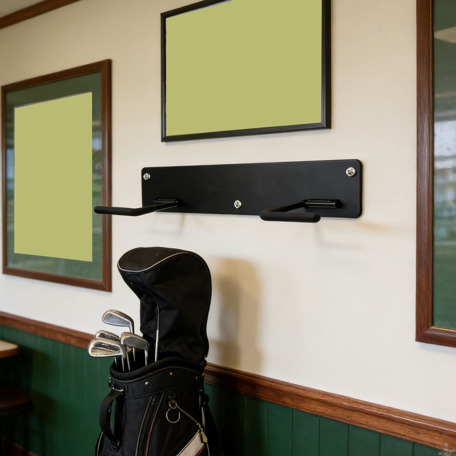 Golf Equipment Organizer For Garage - Wall Mounted Golf Bag Rack Space