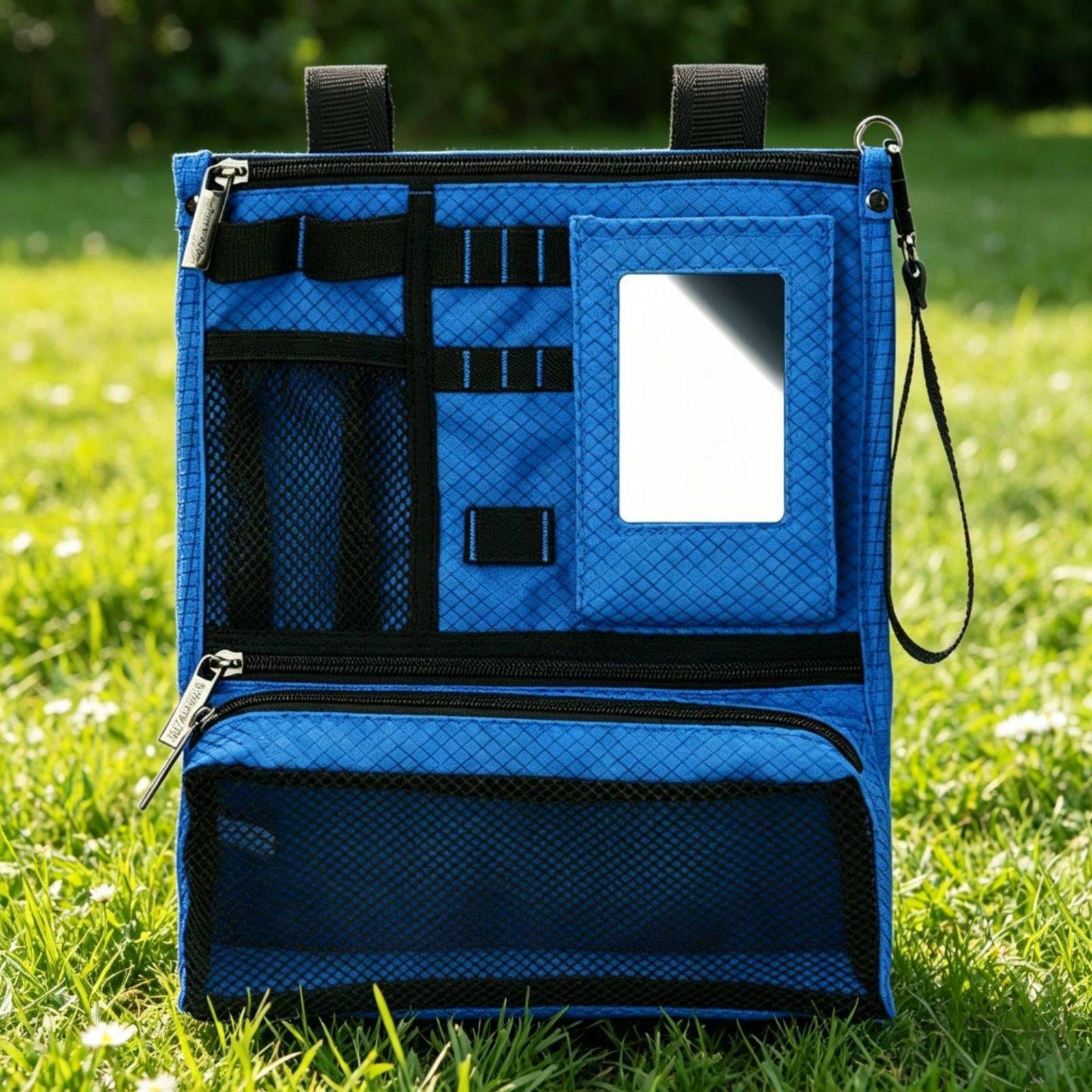 Golf Bag Stand Cart - Golf Storage Organizer Foldable Pouch Multi