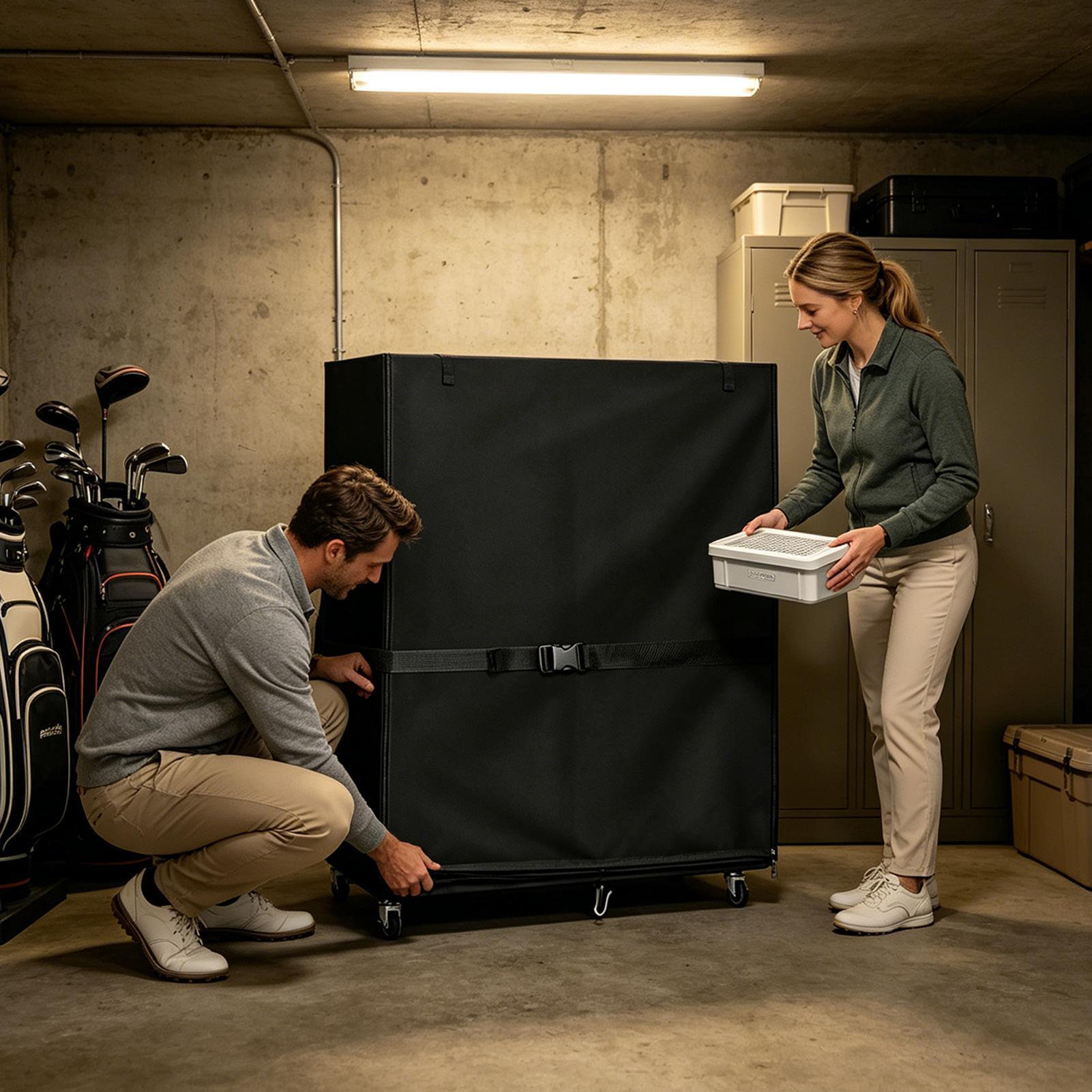 Golf Bag Storage Cover Oxford  - огляд і ціна Golf Equipment Organizer For Garage