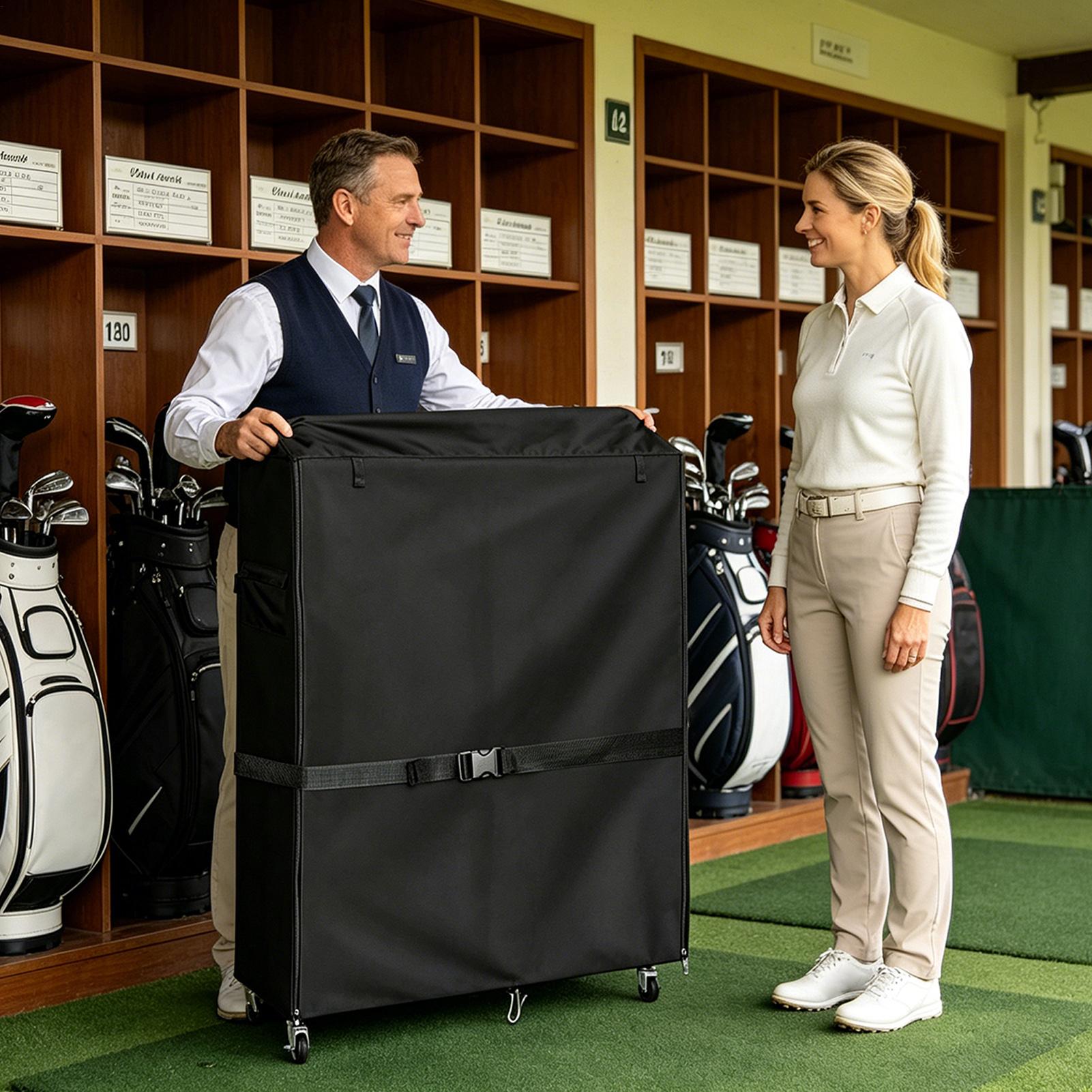 Golf Bag Storage Cover Oxford  - огляд і ціна Golf Equipment Organizer For Garage