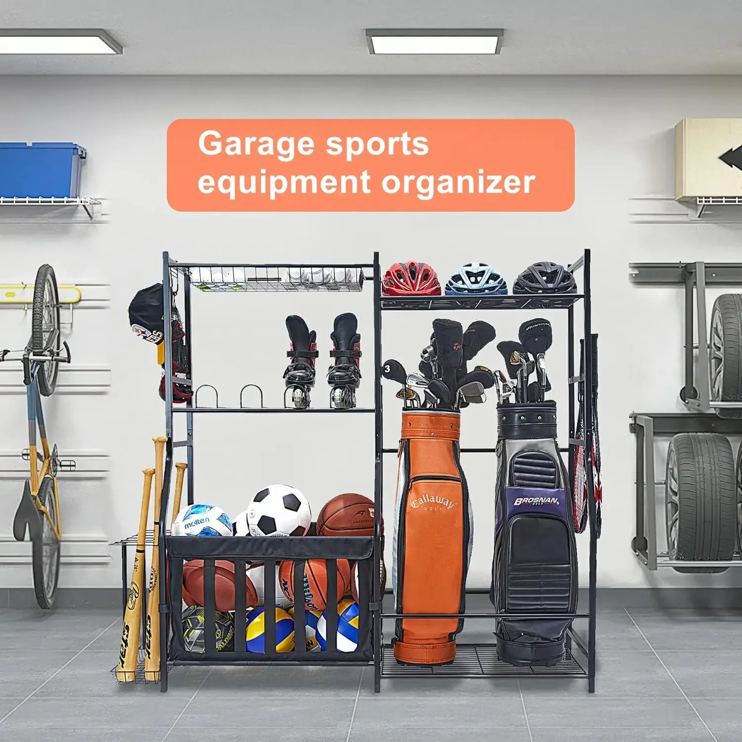 Garage Sports Equipment Organi - огляд і ціна Golf Equipment Organizer For Garage