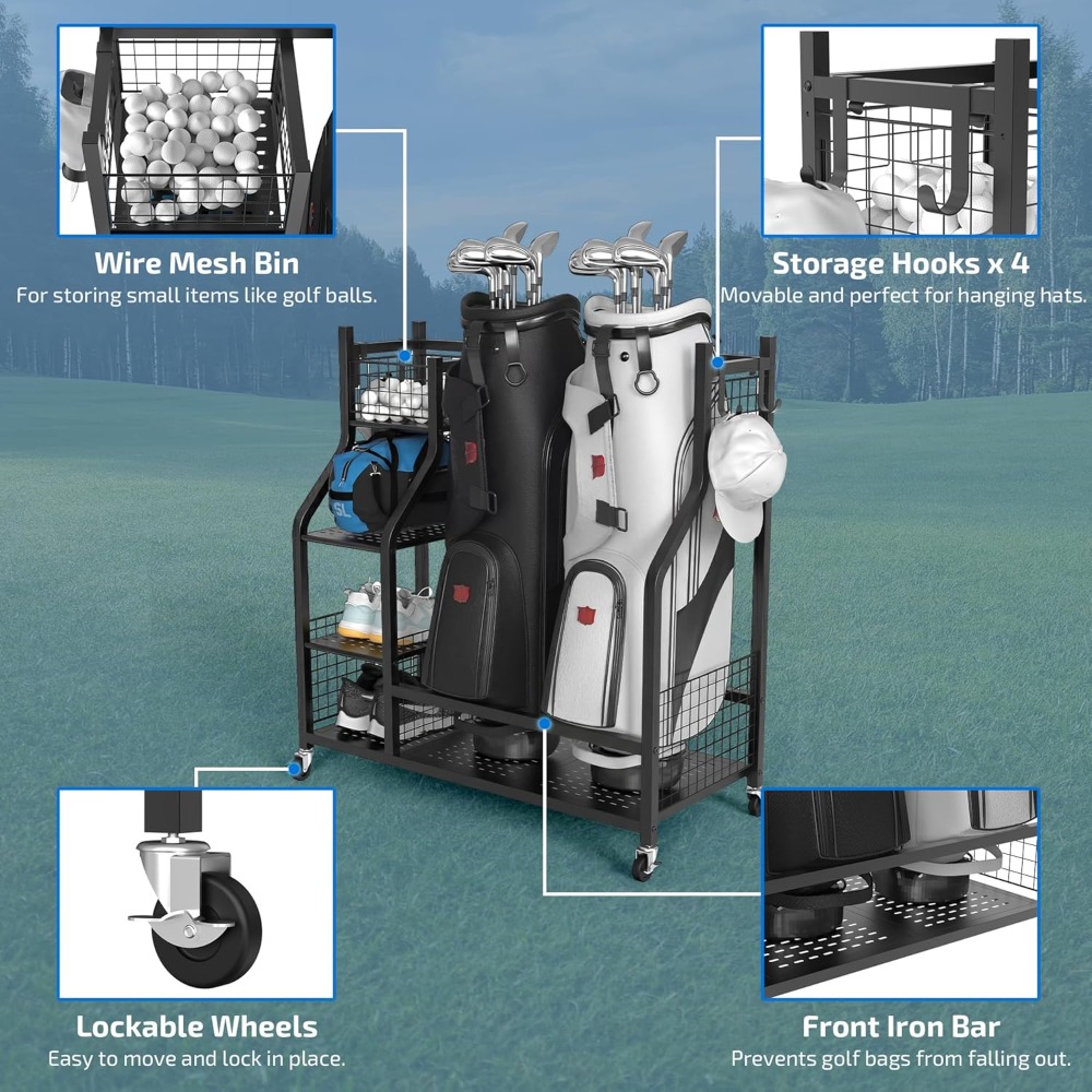 Extra Large Golf Bag Storage S - огляд і ціна Golf Equipment Organizer For Garage