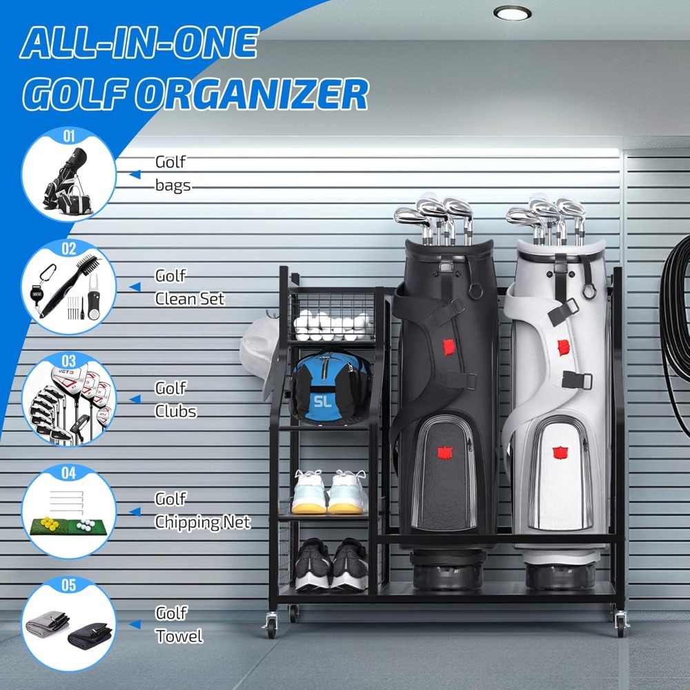 Extra Large Golf Bag Storage S - огляд і ціна Golf Equipment Organizer For Garage