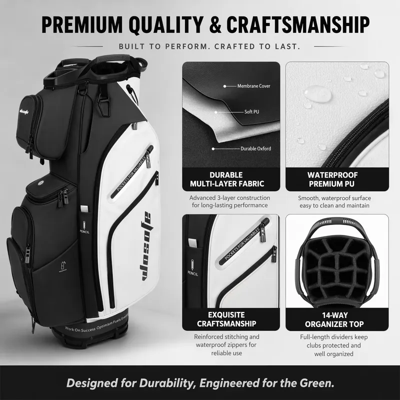 Wosofe 14 Way Golf Cart Bag Wa - огляд і ціна Golf Bag Stand Cart